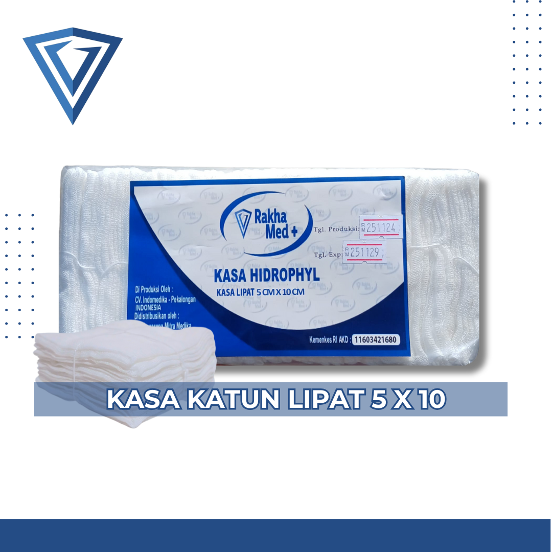 Kasa Katun Lipat 5cm x 10cm